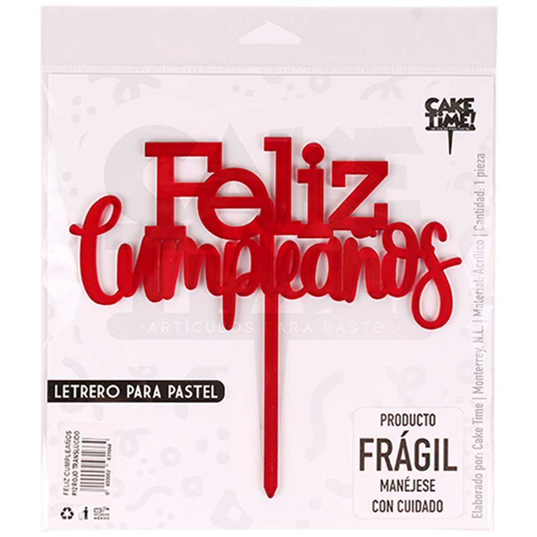 CAKE TOPPER MOD. 12 COLOR ROJO